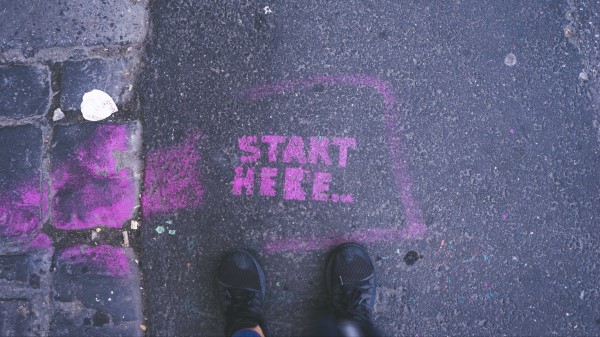 Feet Asphalt Inscription Wallpaper