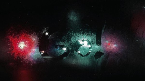 Glass Inscription Misted Wallpaper