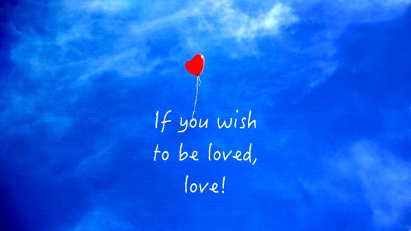 Inscription Love Balloon wallpaper