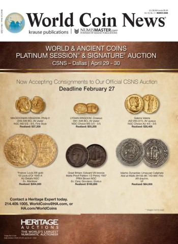 World Coin News - March 2026 cover