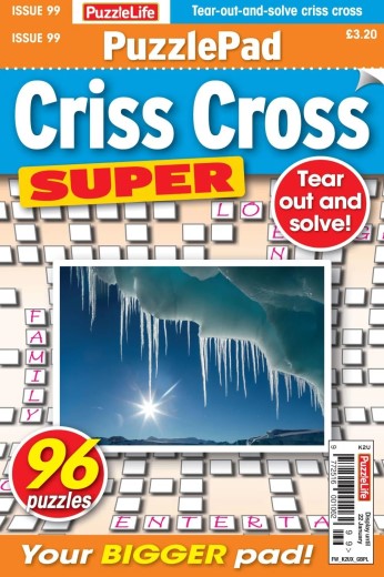 PuzzleLife PuzzlePad Criss Cross Super - December 2025