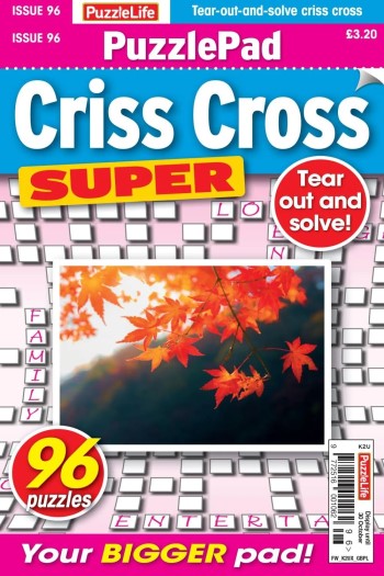 PuzzleLife PuzzlePad Criss Cross Super - October 2025
