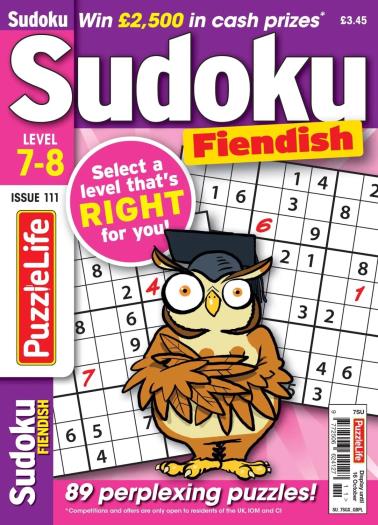 PuzzleLife Sudoku Fiendish - September 2025