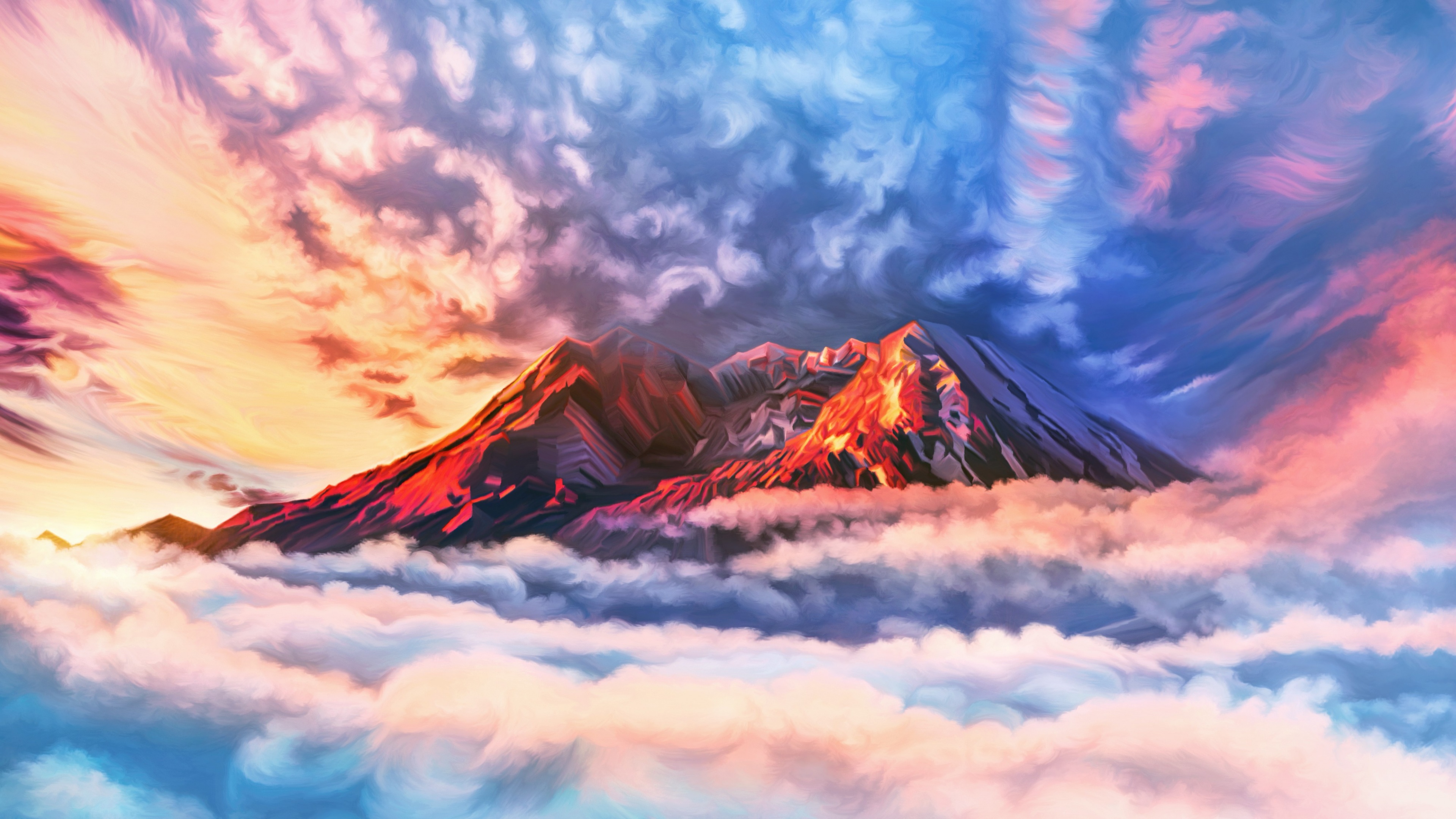 Mountain In The Clouds Wallpaper