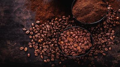 Coffee cocoa beans powder wallpaper