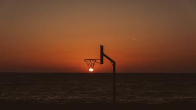 basketball photography sunset sky wallpaper