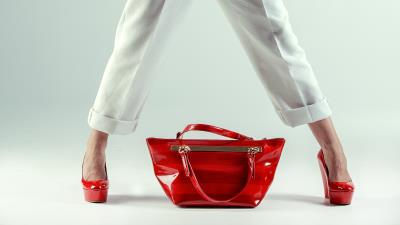 shoes bag red purse woman wallpaper