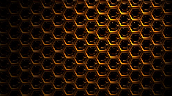 Hexagons Mesh Dark Wallpaper