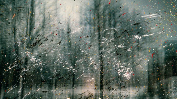 Abstraction Paint Stains Black wallpaper