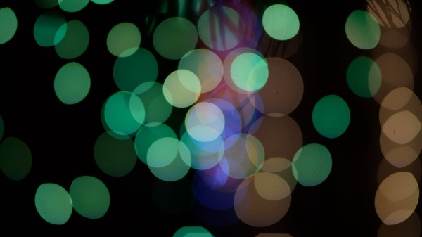 Circles Glare Abstract Green Wallpaper