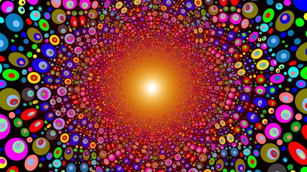 Colorful Bright Circles Texture Line Explosion Image wallpaper