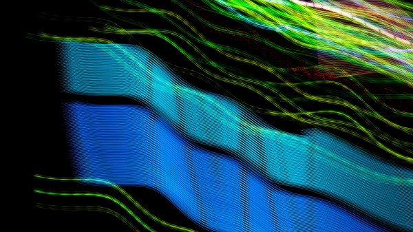 Lines Wavy Neon Wallpaper