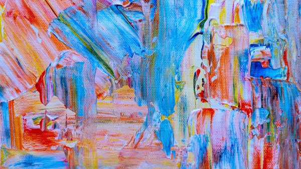 Oil Paints Multicolored Abstraction Wallpaper