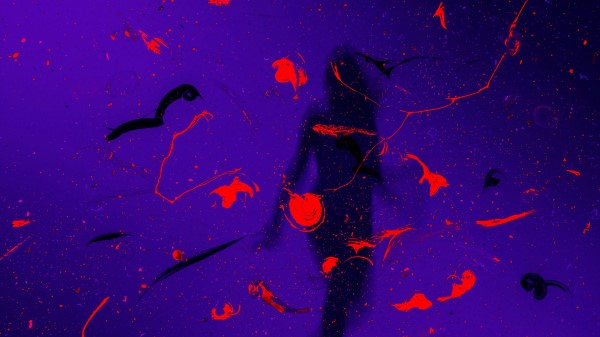 Paint Stains Silhouette wallpaper