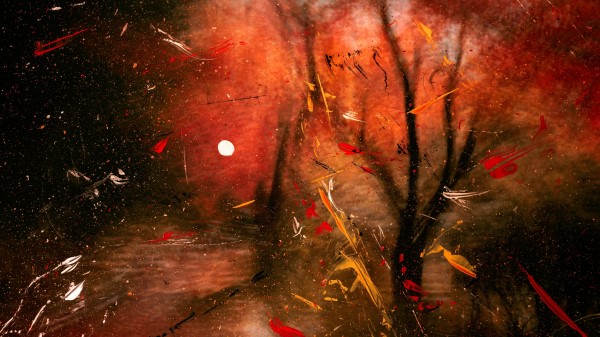 Trees Paint Spray wallpaper