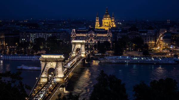 Architecture Night City Buildings wallpaper
