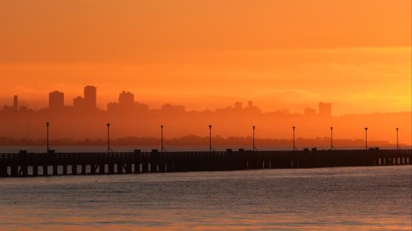 Bridge City Fog wallpaper