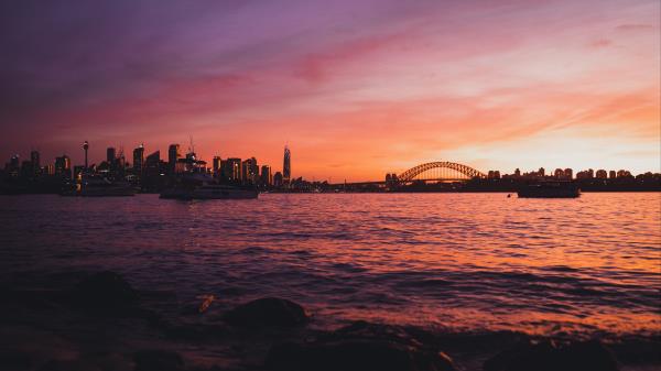 Bridge City Sunset wallpaper