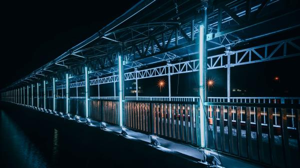 Bridge Harbor Bridge Vietnam Night wallpaper