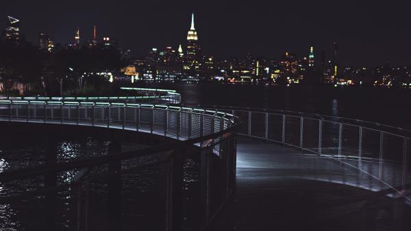 Bridge Night City Night wallpaper