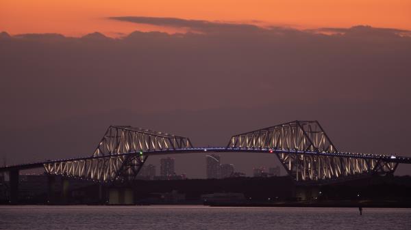 Bridge Sunset Backlight Wallpaper