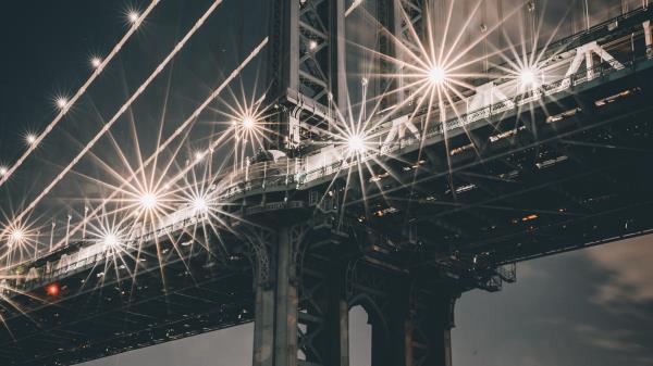 Bridge Support Lights wallpaper