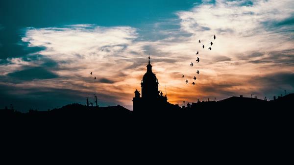 Building Architecture Silhouette Night Sky wallpaper