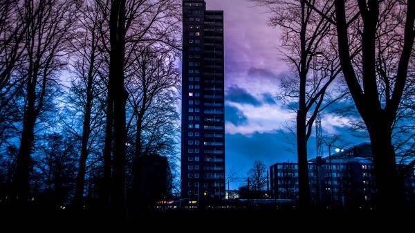 Building Sunset Sweden wallpaper
