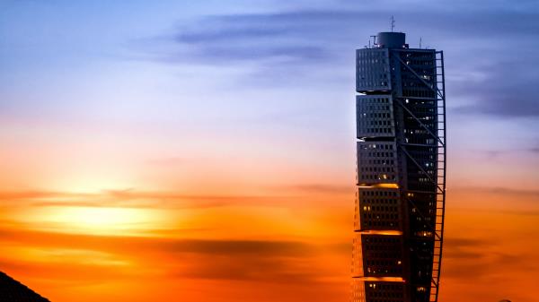 Building Tower Sunset wallpaper
