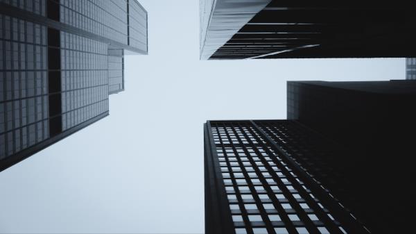Buildings Bottom View Facade Wallpaper
