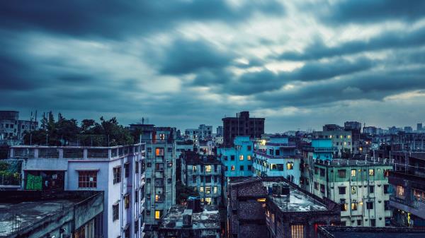 Buildings City Sky Clouds wallpaper