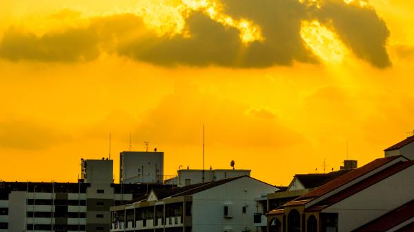 Buildings Clouds Sunlight wallpaper