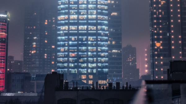 Buildings Smog Fog wallpaper