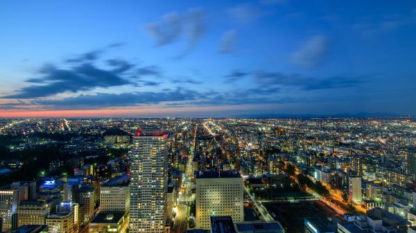 City Aerial View Buildings Pic Wallpaper