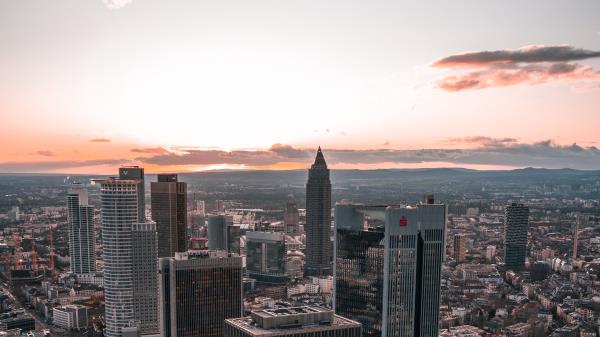 City Building Sunset Wallpaper