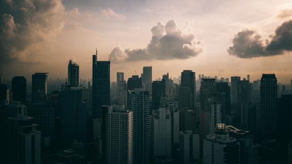 City Buildings Aerial View Pc Wallpaper