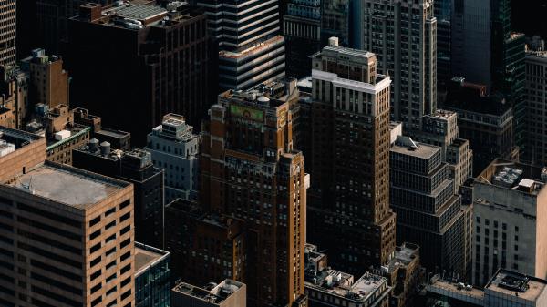 City Buildings Aerial View Ph Wallpaper