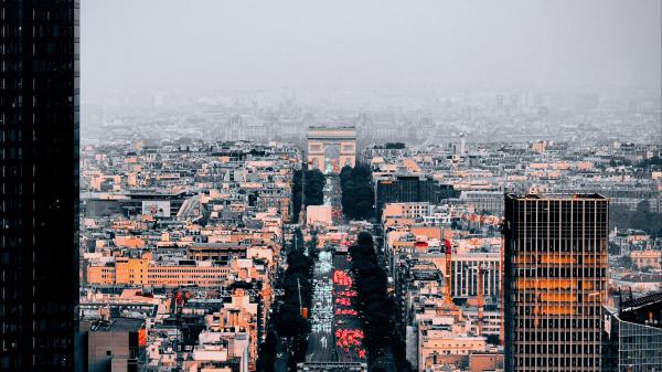 City Buildings Aerial View Picture Wallpaper