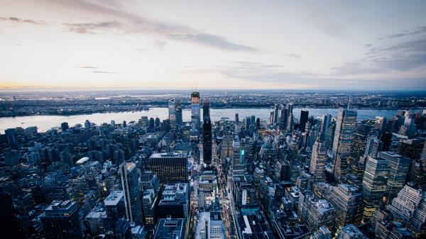 City Buildings Skyscrapers Wall wallpaper