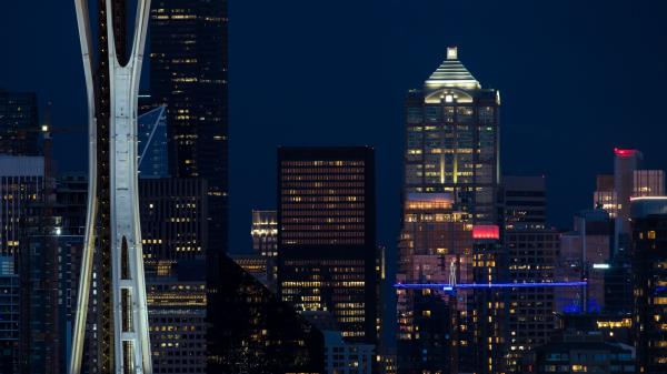 City Night Building wallpaper