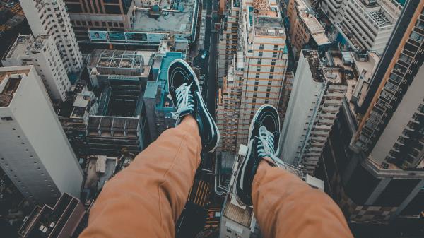 City Panorama Legs wallpaper