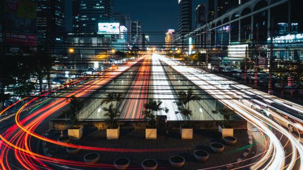 City Road Lights Wallpaper
