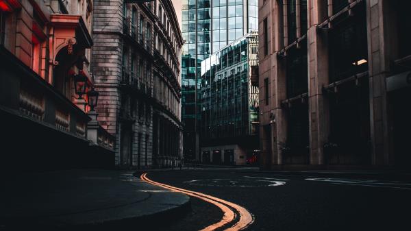 City Road Marking Wallpaper