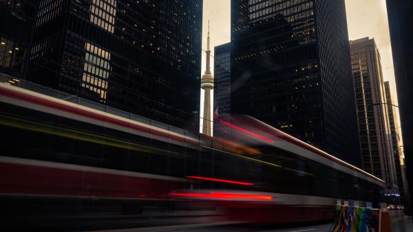 City Traffic Long Exposure wallpaper