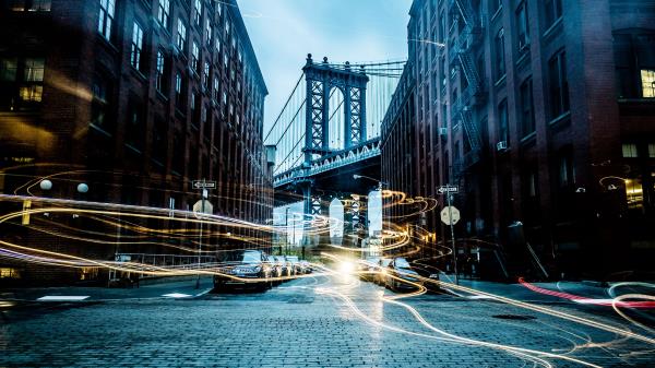 City Traffic Street Buildings wallpaper