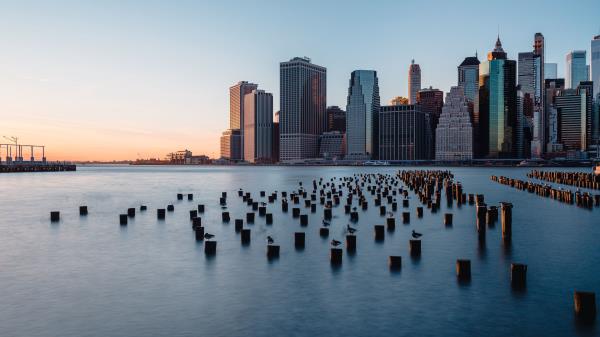 City Water Buildings wallpaper