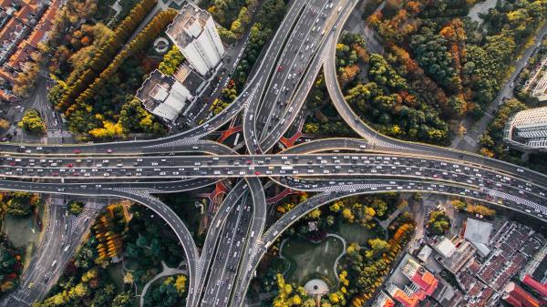 Crossroads Roads Top View Wallpaper