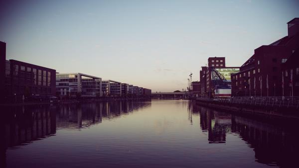 Duisburg Germany River Building wallpaper