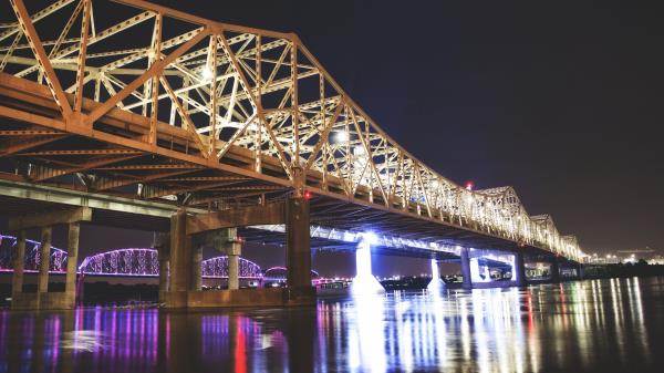 Great Bridge Louisville Usa Night wallpaper