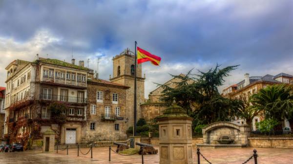 Hdr Square In La Coruna Spai wallpaper